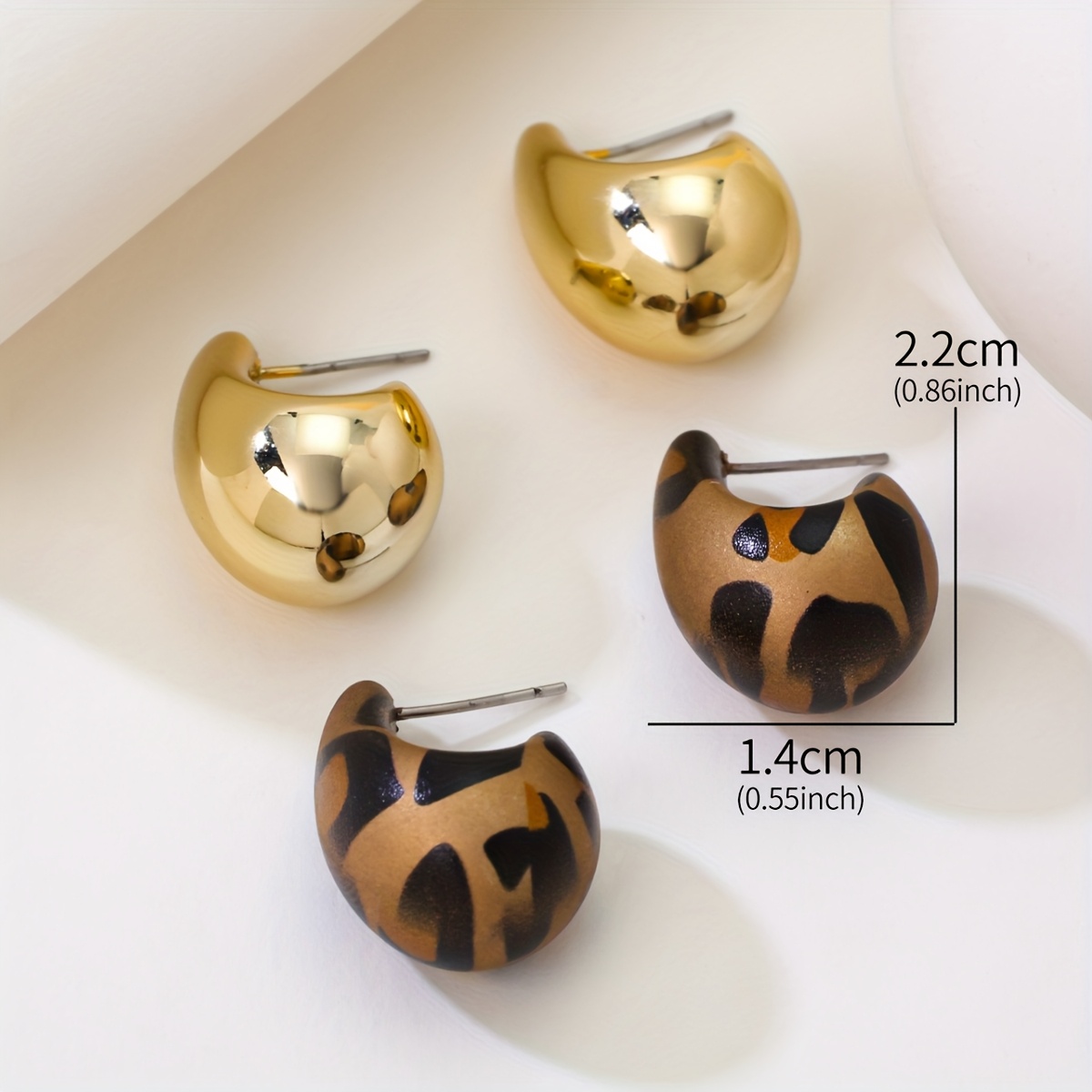 Leopard Print Teardrop Earrings for Daily Wear